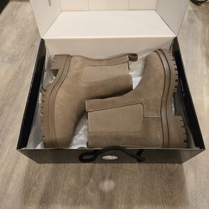 Ralph Lauren Corinne Grey Suede Chelsea Boots Size 6